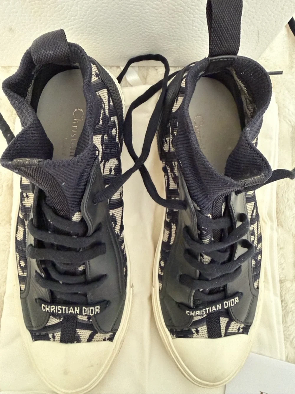 Dior Deep Blue Monogram Walk'n'Dior Low-Top Sneakers - Picture 5 of 8